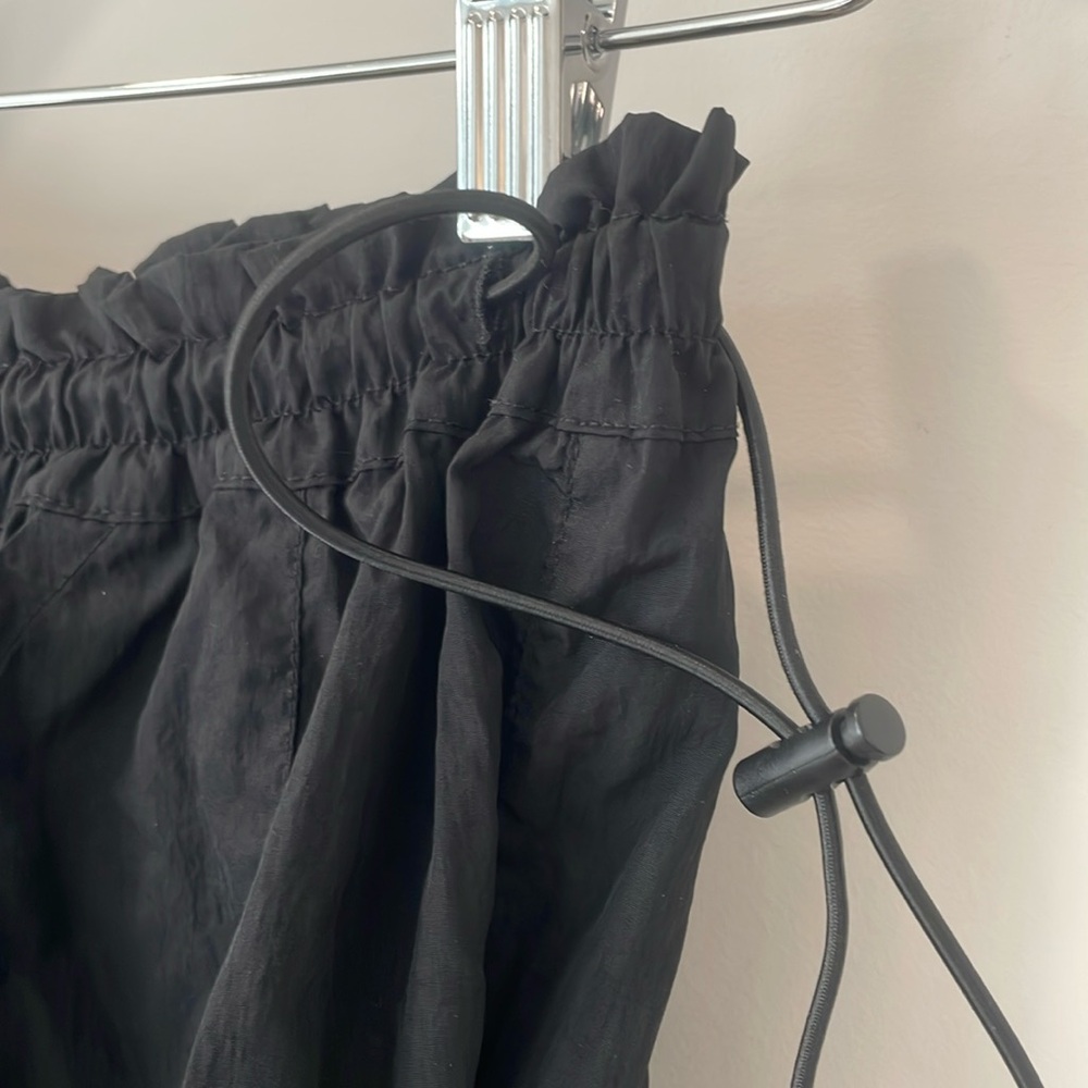 Garage Black Parachute Cargo Toggle Drawstring Pants sz S